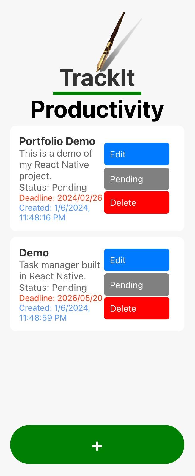 React Native Portfolio