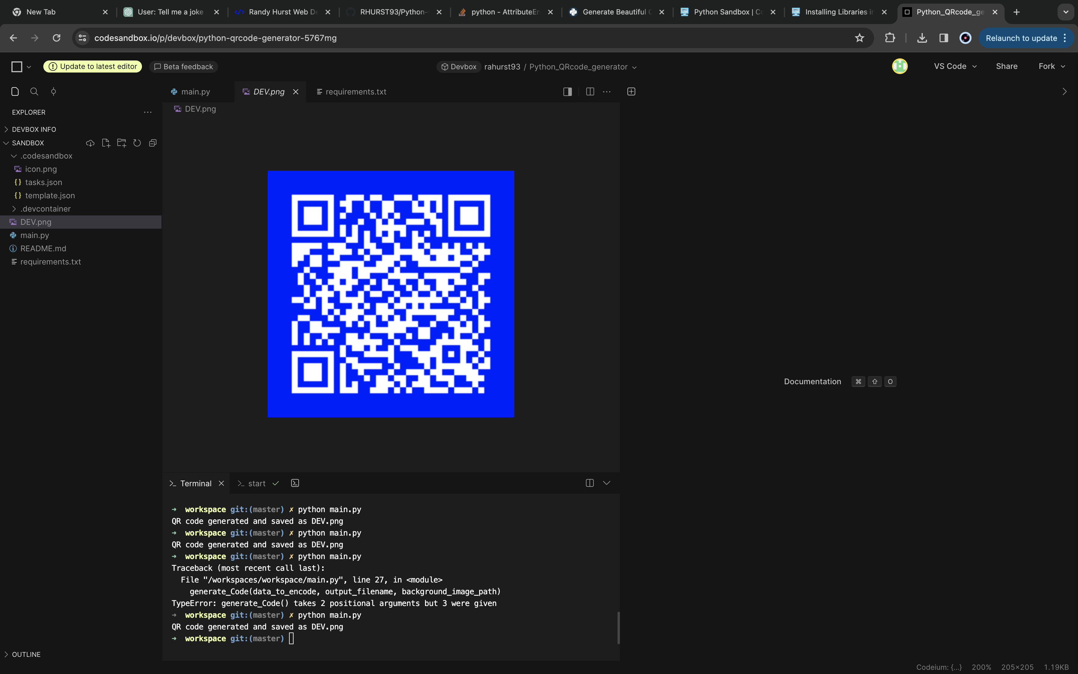 Python QRcode Generator